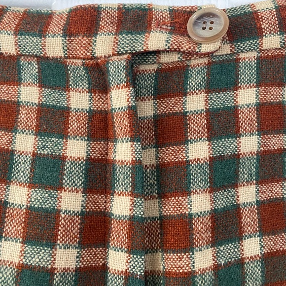 Vintage High-Waisted Plaid Flare Pants - Picture 4 of 5